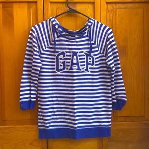 Gap stripped scoop neck hoodie/sweater - small